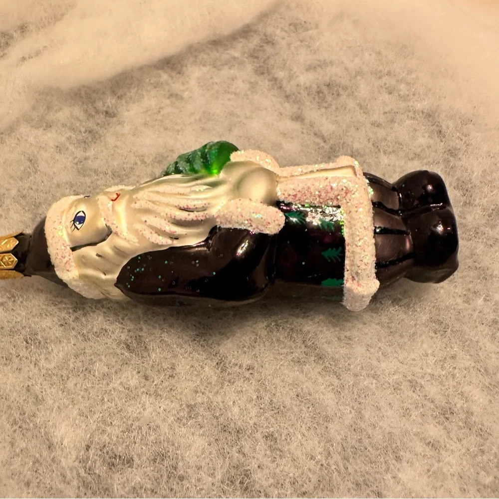 Christopher Radko Russian Santa Claus‎ Black Robe Xmas Tree Ornament Rare